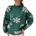Christmas Sweaters for Women Snowflake Graphic Knitted Sweater Winter