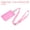 Pink, variant on Uxcell 4.3"x2.7" ABS Vertical Slide Cover ID Badge Holders with Lanyard White 2Pack