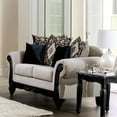 thumbnail image 3 of Furniture of America Nantz Traditional Chenille 2-Piece Sofa Set in Light Brown, 3 of 6