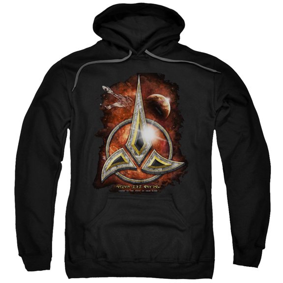 Star Trek Klingon Crest Adult Pullover Hoodie Sweatshirt Black