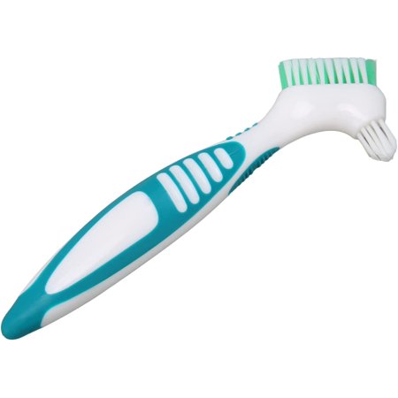 Denture Brush, Effective Prevent Calculus Durable Material False Teeth Toothbrush Unique Design Plaque Removal for Home for Travel for Hotel