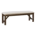 thumbnail image 1 of Linon Turino Tan Upholstered Bench in Rustic Umber Finished Rubberwood, 1 of 8