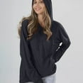 thumbnail image 3 of QUYUON Women Hoodies Pullover Shirts Drawstring Casual Long Sleeve Hooded Sweatshirts Solid Color Blouse Tops with Hood Fall Sweatshirts Winter Thin Hoodies Sweatshirt Coat Black XL, 3 of 6
