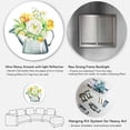 thumbnail image 5 of Designart 'Marigolds Roses and Peonies In Garden Watering Can' Farmhouse Circle Metal Wall Art 23x23 - Disc of 23, 5 of 5