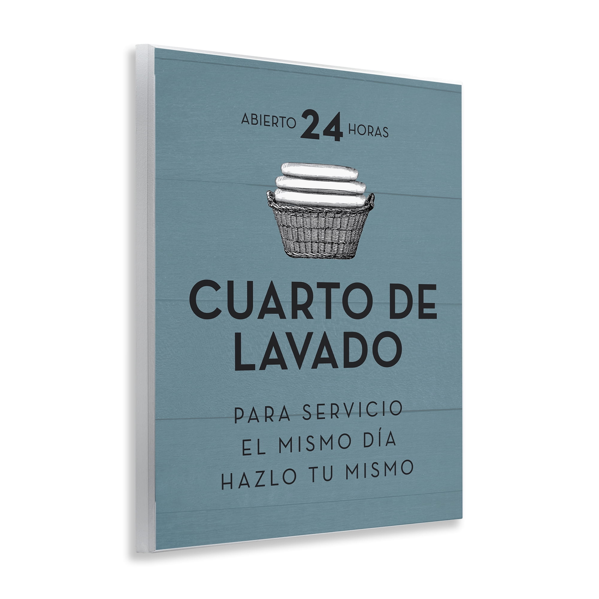 Stupell Industries Publicidad Día de Lavandería, Azul Bath & Laundry Painting Unframed Art Print Wall Art, 11 x 14