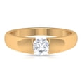 thumbnail image 4 of Certified Moissanite Solitaire Band Ring for Men - 5 mm - 1/2 CT - D-VS1 Grade, 10K Yellow Gold, US 11.75, 4 of 9