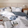 thumbnail image 3 of Duvet Cover Set,100% Cotton Comforter Cover with Leaf Pattern Duvet Cover Set,Soft Bedding Set Includes with 3 Piece (2 Pillow Shams,1 Duvet Cover), 3 of 7
