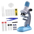 thumbnail image 4 of Kits de vástago educativos para microscopio para niños, 1200x, para niños y niñas de años, regalos navideños Azul 17 Uds., 4 of 8