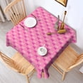 thumbnail image 2 of Pink Breast Cancer Square Tablecloth,Waterproof Square Table Cover,Wipeable Spillproof Washable Table Cover for Home Kitchen Party Decor 52"x52"(132x132cm), 2 of 6