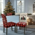 thumbnail image 2 of Christmas Chair Covers Xmas Tree Design Stretch Removable Washable Dining Room Chair Protector Slipcovers Set of 4 Home Hotel Banquet Holiday Decoration, 2 of 6