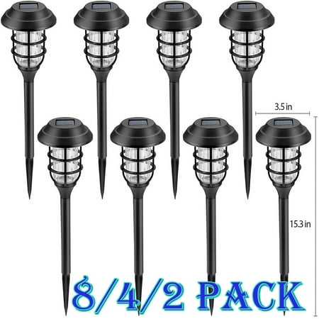 

4 Pack Solar Floor Lights ED Solar Disc Lights Outdoor Waterproof Garden Landscape Lighting for Courtyard Deck Lawn Patio Access Walkway (White)
