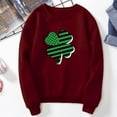 thumbnail image 2 of Pompotops Chandail pour Hommes de la Saint-Patrick en Molleton Imprimé Col Rond Décontracté en Solde, 2 of 3