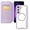 Purple, variant on Case for Galaxy A34 5G,Clear Back Design Heavy Duty Drop Protection Anti Theft Flip Leather Wallet Card Holder Shockproof with Wireless Charge Phone Case for Samsung Galaxy A34 5G (Khaki)