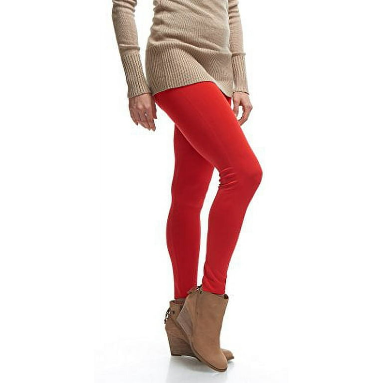 LMB Lush Moda Full Length Footless Tights Leggings for Women, Variety of  Colors, One Size fits Most (XS -XL) - Red
