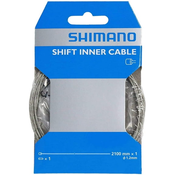 2 Pcs Shimano Standard Zinc-Coated Derailleur Cable Shift Cable(1.2x2100-mm)