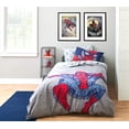 thumbnail image 4 of Saturday Park Marvel Spiderman Web Stripe 100% Organic Cotton Sheet Set, 4 of 10