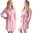 thumbnail image 1 of Bata de maternidad Posh Peanut Mommy para parto Dusty Rose, 1 of 6