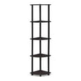 thumbnail image 4 of Furinno Turn-N-Tube Wood 5 Tier Corner Display Rack in Dark Walnut, 4 of 8