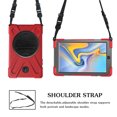 thumbnail image 4 of KIQ Shield Series for Samsung Galaxy Tab A 8.0 Case 2018 , Shockproof 360 Rotatable W/ Kickstand Hand Strap Shoulder Cover for Galaxy Tab SMT387v Tab A Verizon Case 8.0 SM-T387 [Red], 4 of 9