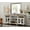 White, variant on Farmhouse TV Stand for 75 inch TV, 4-Door Glass Wood Entertainment Center with 9 Storage Cabinets, White Media Console Table for Living Room Bedroom，White