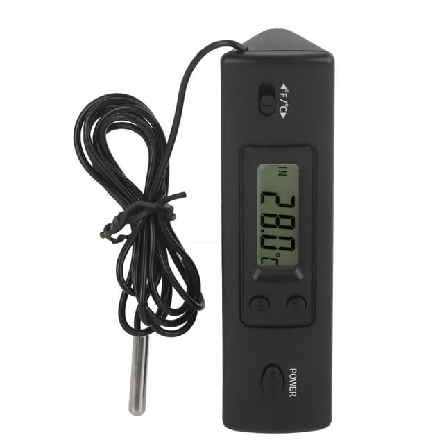 Aquarium Thermometer,Electronic LCD Digital Temperature Meter Thermometer Probe Sensor Wired for Refrigerator for Vehicle Reptile Terrarium Fish Tank Refrigerator