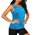 thumbnail image 2 of Daiia Winter With Snowflakes Printed Womens Workout Tops for Women Quick-dry Tank Tops Mesh Yoga Shirts Athletic Running Tank Tops Sleeveless Gym Clothes-X-Large, 2 of 7
