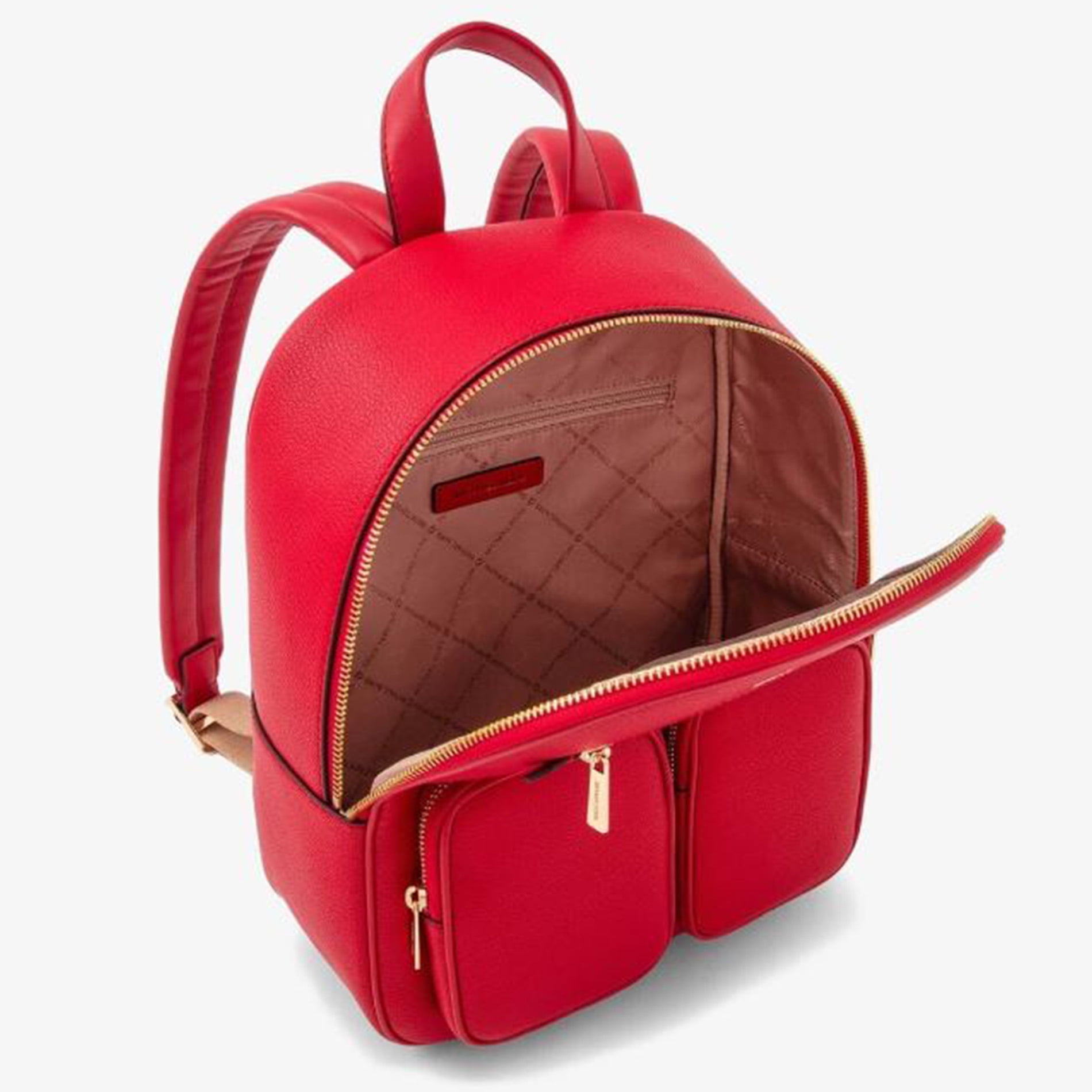 Michael Kors Red Patterned Backpack with Chain Strap NWT Michael Kors Womens Medium Zip Pocket Backpack Bright Red  main image 2
