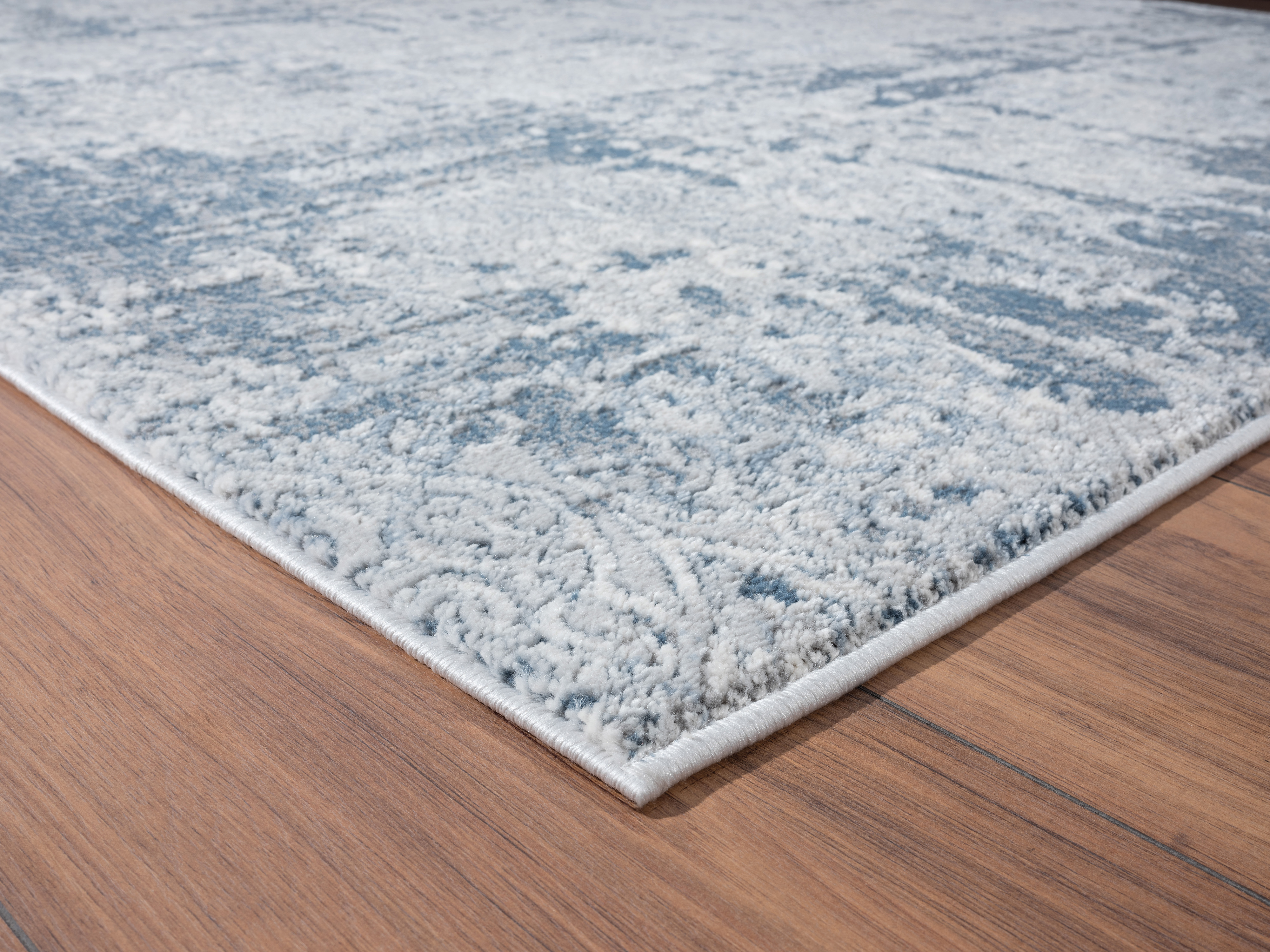 United Weavers Rushmore Van Modern Abstract Runner Rug, Blue, 2'7" x 7'2"