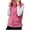 Pink, variant on Women's Fuzzy Fleece Vest Lightweight Stand Collar Zip up Sleeveless Plush Jacket Winter Warm Coat with Pocket