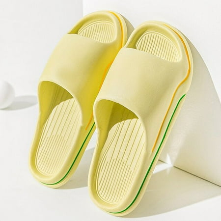

CoCopeaunt Summer Non-slip Bathroom Slippers for Women New Fashion Soft Bottom EVA Indoor Skateboard Sandals Men s Beach Flip Flops