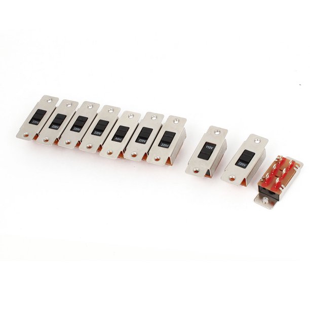 110V/220V Dual Position 6 Pin DPDT Voltage Selector Slide Switch 10pcs