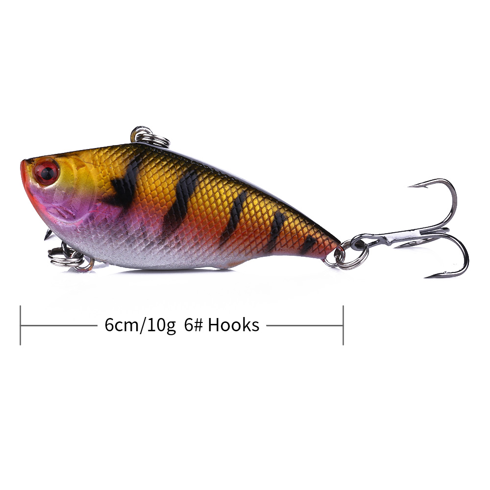 HENGJIA Fishing Lures, 10 Pack Lipless Crankbaits for Bass, Minnow VIB Hard Baits Sinking Slowly 4.92ft Fishing Lure for Saltwater Freshwater Bass, Redfish, Trout, Walleye