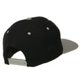 thumbnail image 4 of Number 7 Embroidered Classic Two Tone Snapback Cap - Black Silver OSFM, 4 of 5