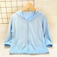 thumbnail image 5 of Girls Zip Up Cropped Hoodies Long Sleeve Sweatshirts Kids Summer Casual Lightweight Jacket with Pockets Sun Protection Jacket 1-13Y, 5 of 8