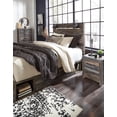 thumbnail image 4 of Signature Design by Ashley Drystan Queen Panel Headboard, Rustic Brown, Industrial Farmhouse Headboard with LED Lights and USB Charging, 4 of 7