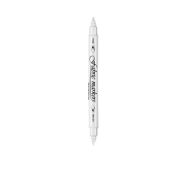 White Paint Marker Pens 4 Pack, Dual Tip Permanent Fabric Paint Pens for Wood, Rock, Glass, Canvas and DIY Crafts