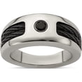 thumbnail image 1 of Titanium Cable & Spinel w/Sterling Silver Bezel 8mm Band, 1 of 6