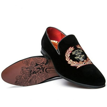 

Men‘s Embroidered Pattern Slip-On Loafers