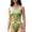 Green, variant on Vedolay Swimsuit Cover Up Women's Scalloped One Piece Bathing Suits Trendy V Neck Monokini Swimsuits with Floral,White S