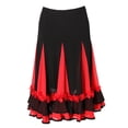 thumbnail image 2 of Falda larga de baile para mujer, falda de baile moderna rojo, 2 of 9