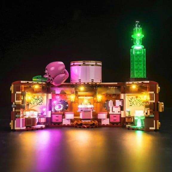 Upgraded Led Light Kit Compatible with Lego Glinda & Elphaba's Dormitory Building Set, Lights Decoration Compatible with Lego 75683 (Model Not Included)