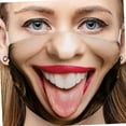 thumbnail image 3 of Masque Amusant 3D, Protecteur Anti-Buée, Lavable, Réutilisable, Masque Buccal, Couverture Unisexe, B B, 3 of 7