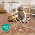 thumbnail image 4 of ODIKA Round Abstract Dining Radiating Symmetrical Decorative Table Foldable Easy Care for Queen Size Bedroom, Under Bed, Master, 4 of 7