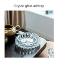 thumbnail image 3 of Crystal Ashtray Creative Clear Glass Modern and Elegant Ashtray for Smoking Lovers Household Living Room and Office Supplies, 3 of 3