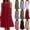 Red, variant on 2026 Summer Dress for Women Loose Fit Tiered Breathable Sleeveless A-Line Sundress with Pockets & Ruffle Hem