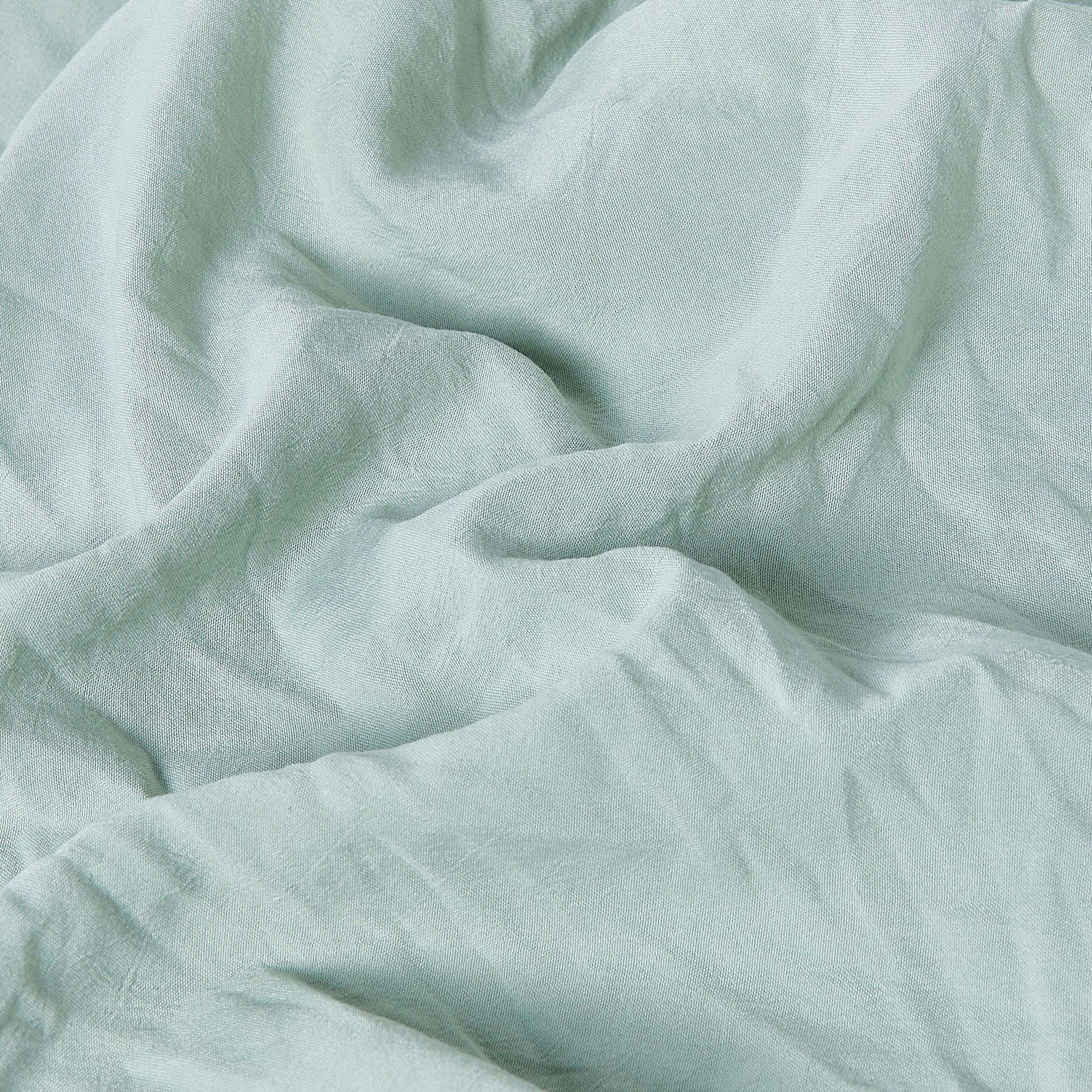 Mainstays Washed Ultra Soft Microfiber Bed Sheet Set, Full, Soft Sea, 4 Piece