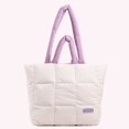 thumbnail image 4 of Bolso tipo cartera acolchado para mujer bolso de ocio de Color sólido con cremallera bolso de viaje para mujer, 4 of 9