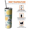 thumbnail image 6 of Lemon Skinny Tumbler with Lid Straw Rust Resistant Coffee Travel Mug Modern Tumbler 20 oz for Home Office Supplies Camping Outdoor, 6 of 7