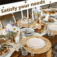 thumbnail image 6 of PandaTop Round Woven Placemats Set of 4, Natural Woven Table Mats, 7 Inch Rattan Placemats Wicker Placemats,Boho Braided Heat Resistant Outdoor Placemat for Party Wedding Decoration, 6 of 8