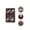 Brown, variant on Christmas Tree Ornaments Set 6 Piece Flocked Velvet Holiday Hanging Ball Decorations Brown 2.36 Inch